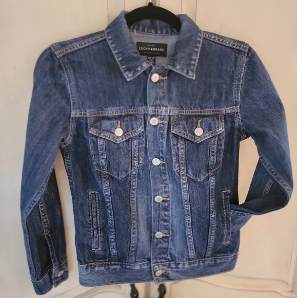 Lucky Brand The Tomboy Jean Jacket Dark Wash Vintage Denim NWOT *sz XS* - Picture 5 of 16